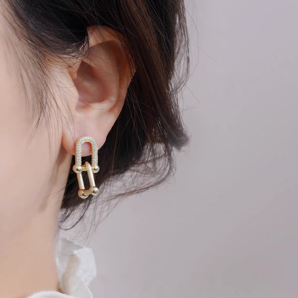 Retro minimalist style earrings - Picture 4 of 5